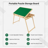 Jigsaw puzzle table adjustable angle