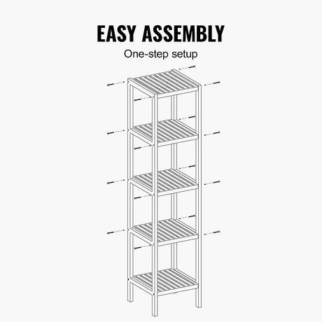 Medindie 5 Tier Bookshelf