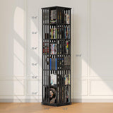 Glenelg 6 Tier Rotating Bookshelf, Black