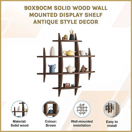 Gilberton Wall Mounted Display Shelf, Natural