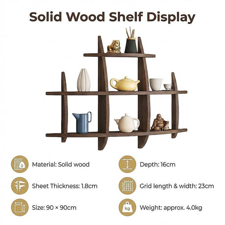 Gilberton Wall Mounted Display Shelf, Natural