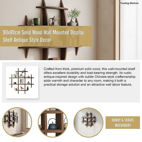 Gilberton Wall Mounted Display Shelf, Natural