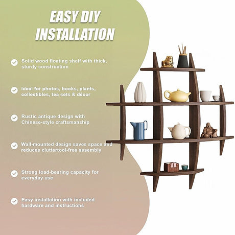 Gilberton Wall Mounted Display Shelf, Natural