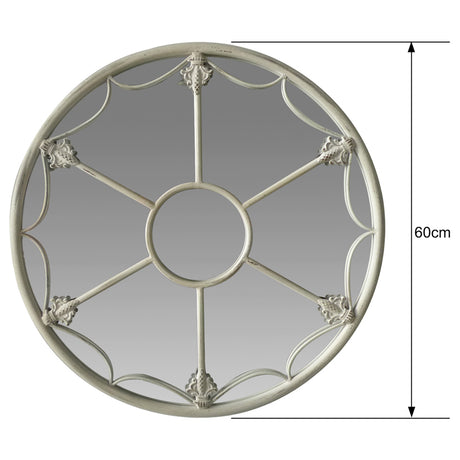 Martinique Fleur Round Wall Mirror 60cm