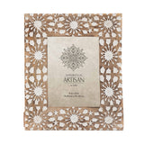 Handcrafted Sunflower Wooden Photo Frame — Rustic Distressed Finish — Allure Home Collections