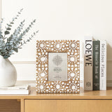 Handcrafted Sunflower Wooden Photo Frame — Rustic Distressed Finish — Allure Home Collections