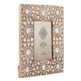 Handcrafted Sunflower Wooden Photo Frame — Rustic Distressed Finish — Allure Home Collections