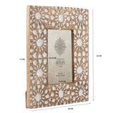 Handcrafted Sunflower Wooden Photo Frame — Rustic Distressed Finish — Allure Home Collections