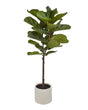 Large artificial fiddle leaf fig tree in pot 130cm with realistic oversized leaves — Allure Home Collections