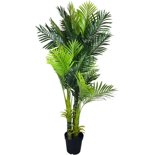 Artificial Hawaii palm tree 180 cm tall with three trunks in a medium starter pot