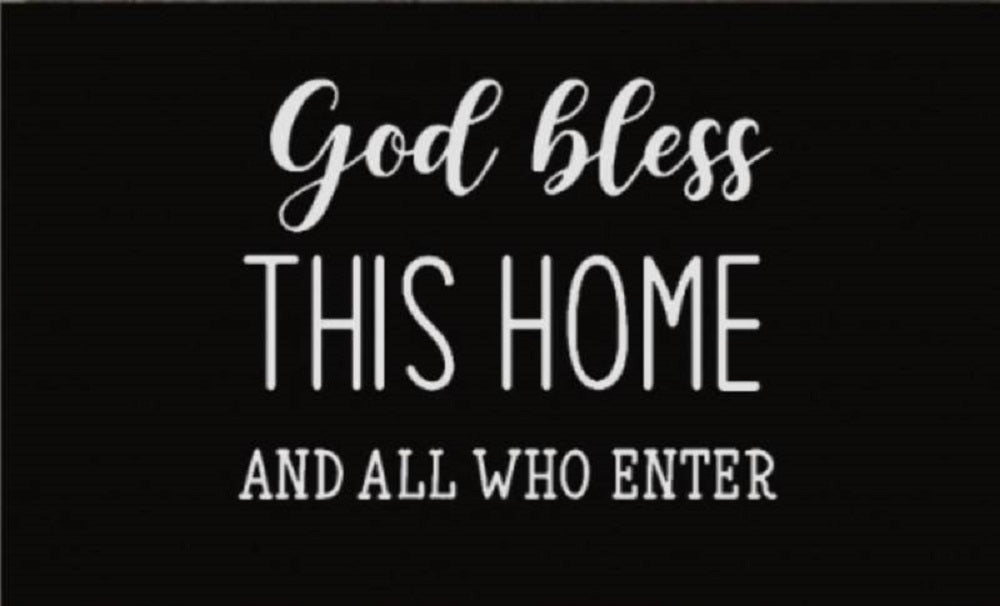God Bless This Home coir door mat