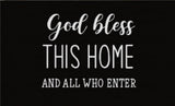 God Bless This Home coir door mat