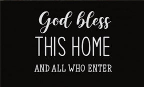 God Bless This Home coir door mat