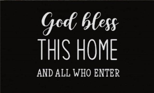 God Bless This Home coir door mat