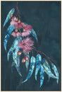 Gordon gum leaf framed canvas wall art, 60 x 90 cm, botanical print in an MDF frame