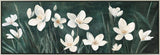 Sweeping panoramic floral framed wall art in a wide landscape format