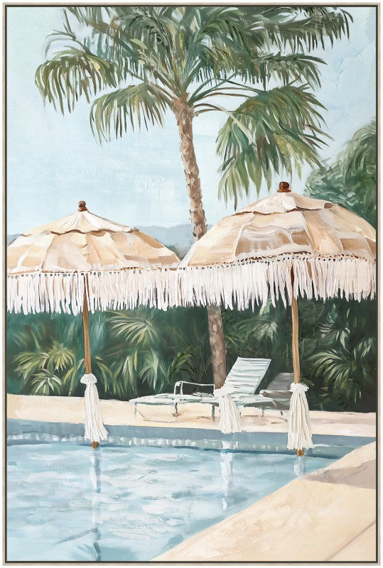 Summer Fun multi-colour framed wall art 120cm