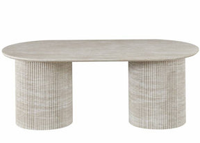 Humevale travertine MDF coffee table in a modern living room