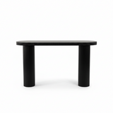 Console table used behind a sofa in a living room