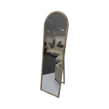 Jan Juc travertine look full length cheval mirror leaning against a bedroom wall