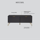Volos Modern Gold and Black Coffee Table