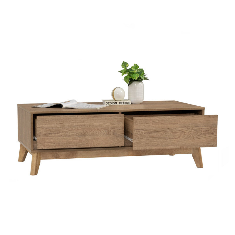 Hirado Solid Wood Coffee Table — Low Profile Modern Centrepiece — Allure Home Collections