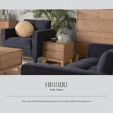 Hirado Bedside Table — Natural and Cocoa — Allure Home Collections