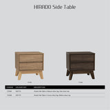 Hirado Bedside Table — Natural and Cocoa — Allure Home Collections