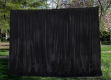 Premium Thick Faux Mink Velvet Blockout Curtains — Black Pair 540 x 230cm — Allure Home Collections