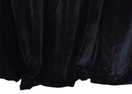 Black Velvet Curtains with Blockout Lining — Pair 620 x 270cm with 4m Blockout — Allure Home Collections