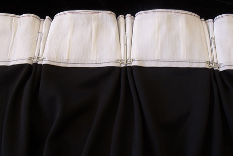 Elegant Black Velvet Pinch Pleat Curtains — Pair 590 x 270cm, Floor Length — Allure Home Collections