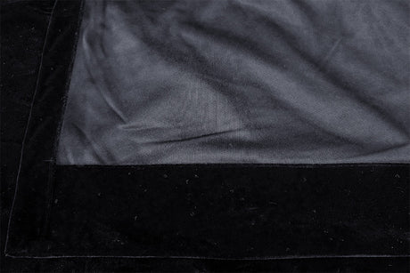 Elegant Black Velvet Pinch Pleat Curtains — Pair 600 x 230cm — Allure Home Collections