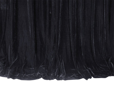 Luxurious Thick 4-Way Stretch Velvet Blockout Curtains — Black Pair 580 x 270cm — Allure Home Collections