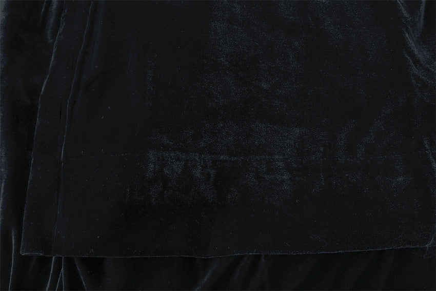 Luxurious Thick 4-Way Stretch Velvet Blockout Curtains — Black Pair 580 x 270cm — Allure Home Collections
