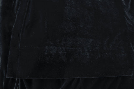 Luxurious Thick 4-Way Stretch Velvet Blockout Curtains — Black Pair 580 x 270cm — Allure Home Collections