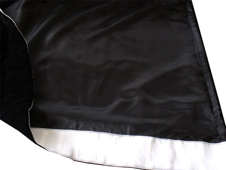 Luxurious Thick 4-Way Stretch Velvet Blockout Curtains — Black Pair 580 x 270cm — Allure Home Collections