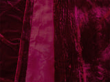 Burgundy 4-Way Stretch Velvet Curtains 600x265cm