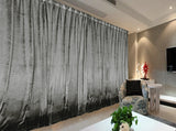 Plush Grey Warp-Knitted Velvet Curtains — Pair 540 x 270cm with Hooks — Allure Home Collections