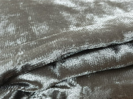 Plush Grey Warp-Knitted Velvet Curtains — Pair 540 x 270cm with Hooks — Allure Home Collections
