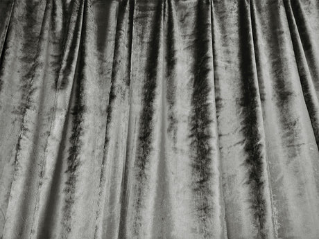 Plush Grey Warp-Knitted Velvet Curtains — Pair 540 x 270cm with Hooks — Allure Home Collections