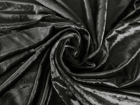 Plush Grey Warp-Knitted Velvet Curtains — Pair 540 x 270cm with Hooks — Allure Home Collections