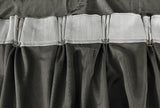 Plush Grey Warp-Knitted Velvet Curtains — Pair 540 x 270cm with Hooks — Allure Home Collections