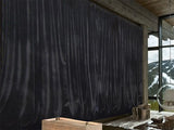 Thick Faux Mink Velvet Blockout Curtains — Black Pair 540 x 230cm — Allure Home Collections