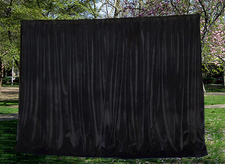 Thick Faux Mink Velvet Blockout Curtains — Black Pair 540 x 230cm — Allure Home Collections