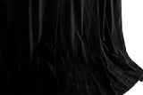 Thick Faux Mink Velvet Blockout Curtains — Black Pair 540 x 230cm — Allure Home Collections