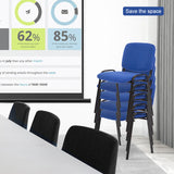 Waroona Stackable Visitor Chair, Blue 7pcs