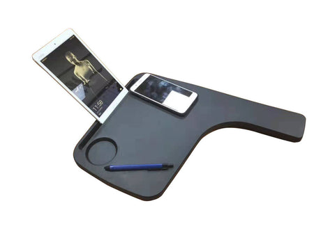 Waroona blue lecture chair with writing tablet for classrooms