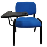 Waroona blue lecture chair with writing tablet for classrooms