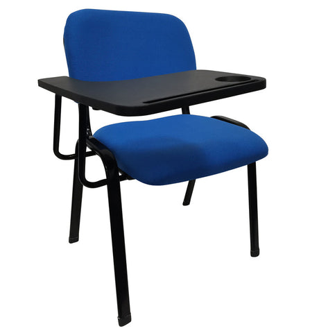 Waroona blue lecture chair with writing tablet for classrooms