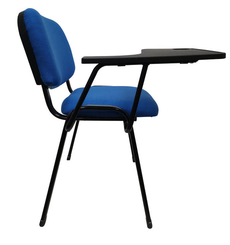 Waroona blue lecture chair with writing tablet for classrooms